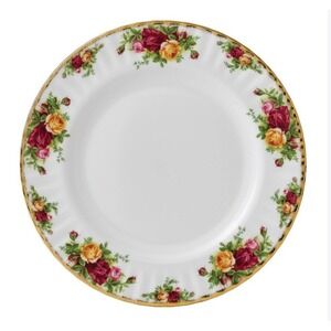 Old Country Rose's Royal Albert Bone China 1962 Lot OF 4 Dinner Plates 10 1/2in.